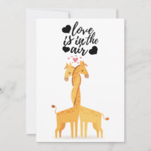 Carte d'amour de girafe mignonne pour la Saint-Val