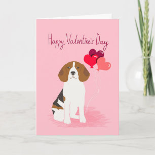 Carte d'amour de jour de Valentines de beagle
