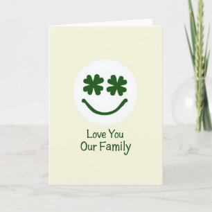 Carte d'amour de la famille Lucky Green
