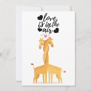 Carte d'amour de la petite girafe pour la Saint-Va