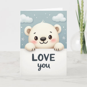 Carte d'amour de l'ours mignon