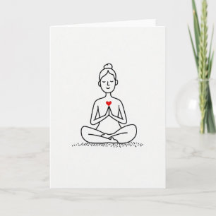 Carte d'amour de méditation simple