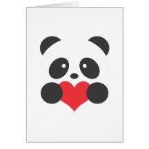 Carte d'amour de panda