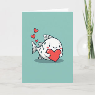 Carte d'amour de poisson sincère