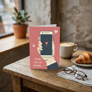 Carte d'amour de téléphone drôle – Ne peut pas fon