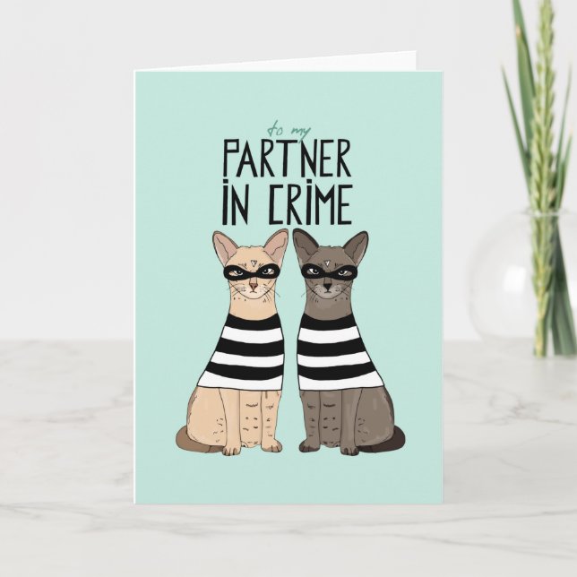 Carte D'Amour Du Partenaire Dans Le Crime (Devant)