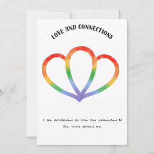 Carte d'amour et de connexion positive