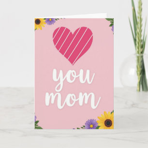 Carte d'amour Fuchsia pour Maman