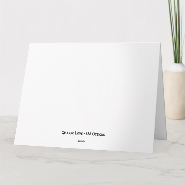 Carte d'amour Giraffe (Dos)