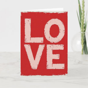 Carte d'amour grunge rouge