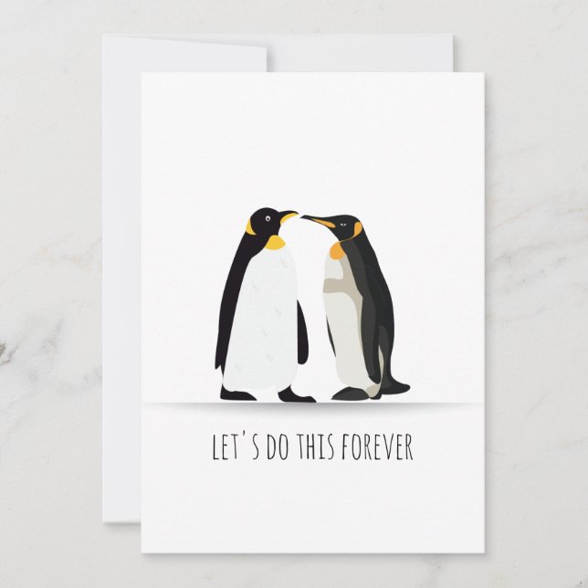 CARTE D'AMOUR PENGUIN (Devant)