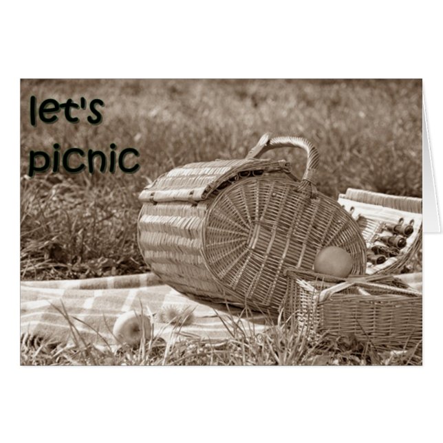 CARTE D'AMOUR "PICNIC" (Devant horizontal)