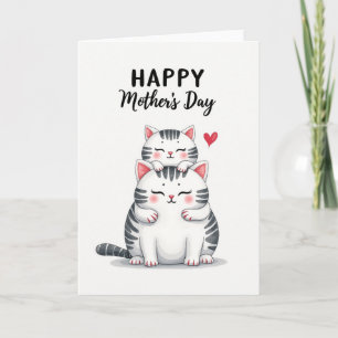 Carte d'amour pour chaton rayé