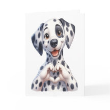 Carte d'amour pour chien mignon