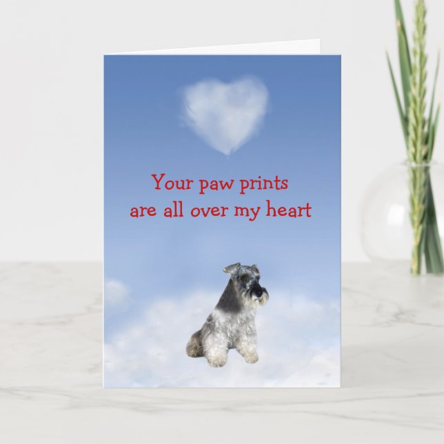 Carte d'amour pour chiot Schnauzer miniature (Devant)