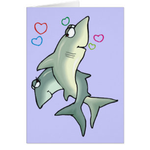 Carte d'amour pour le requin