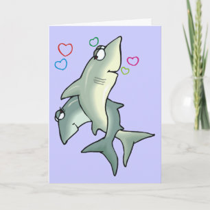 Carte d'amour pour le requin