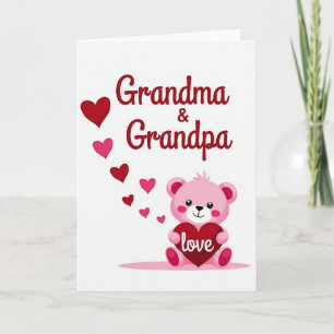 Carte d'amour pour Mamie et Papy