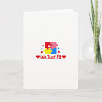 Carte d'amour rouge ajustement parfait