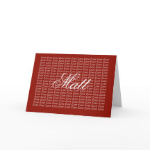 Carte d'amour sans fin rouge Matt