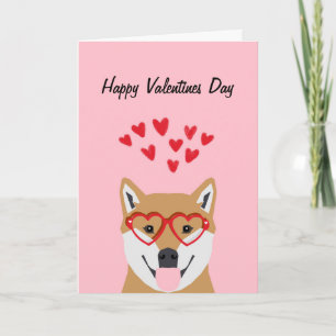 Carte d'amour Shiba Inu Valentines
