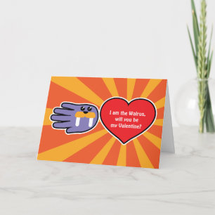Carte d'amour Valentine Walrus