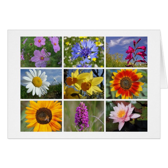 Carte d'amoureux des fleurs (Devant horizontal)