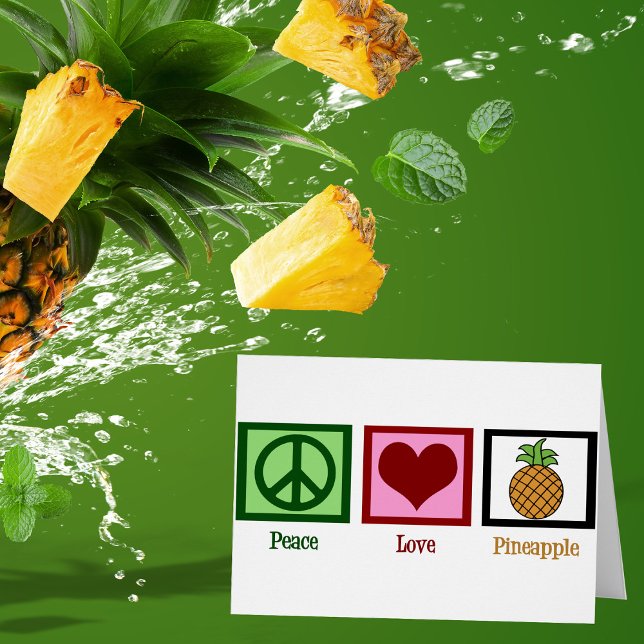 Carte d'ananas Peace Love (Créateur téléchargé)