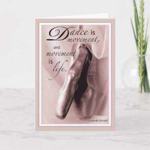 Carte Dance Ballet Félicitations