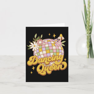 Carte Dancing Queen Boho Disco Flower les années 70 80s