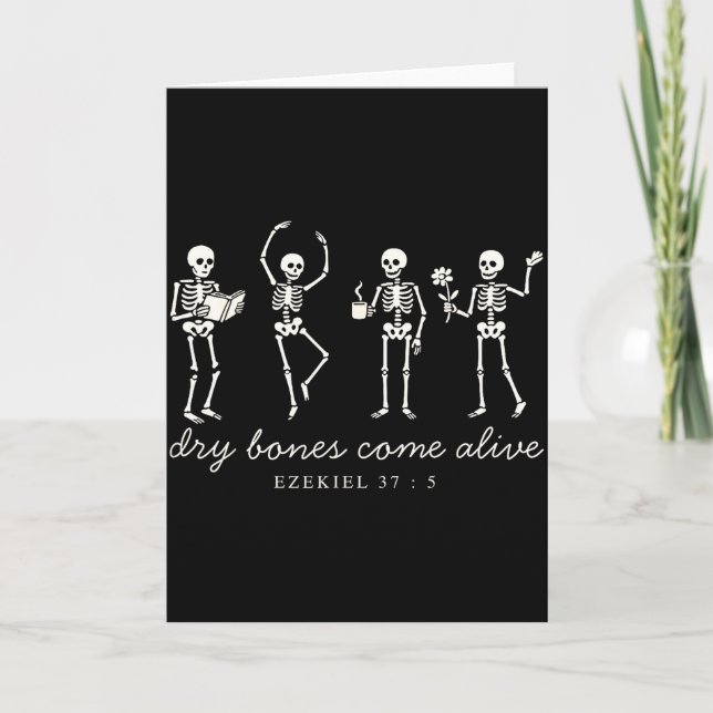 Carte Dancing Skeleton Dry Bones Come Alive Christian Ha (Devant)