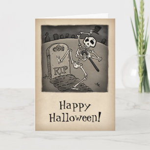 Carte Dancing Skeleton   Halloween
