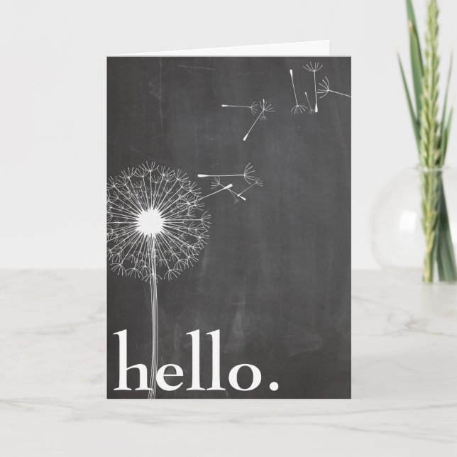 Carte Dandelion bonjour/pensant à vous (Devant)
