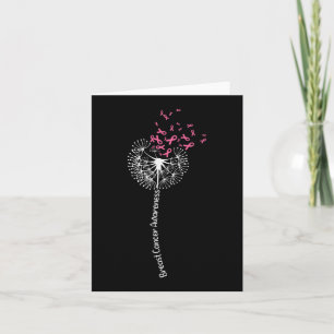 Carte Dandelion Cancer du sein Guerrier de sensibilisati