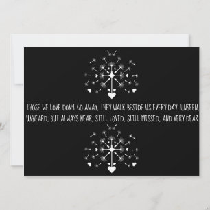 Carte Dandelion Dans Le Vent Dans La Mémoire Amoureuse B
