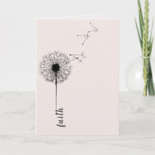 Carte Dandelion noir et inspiration du coeur