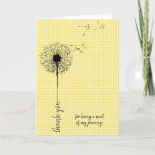 Carte Dandelion noir pour ami