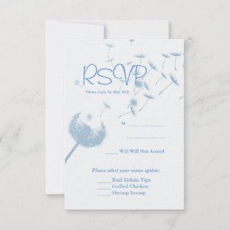 Carte Dandelion souhaite le Mariage sur Turquoise souple