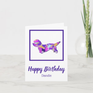 Carte Dandie Dinmont Chien Silhouette Cute PPY&B Anniver