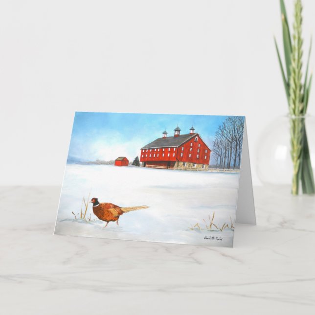 Carte Daniel Lady Farm Visiteur Pheasant Art GreetingCar (Devant)