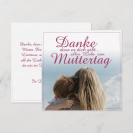 Carte Danke, dass es dich gibt, Muttertag, Mutter & Kind