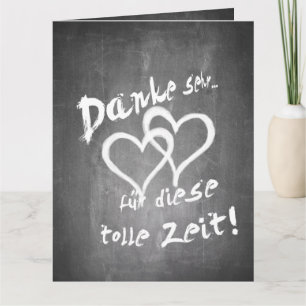 Carte Danke für diese tolle Zeit auf einer Kreidetafel