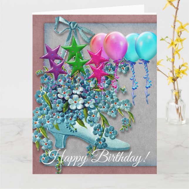 Carte d'anniversaire (Fleur jaune)