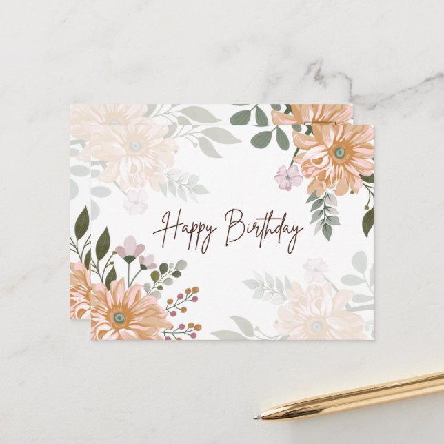 Carte d'anniversaire (Devant/Arrière en situation)