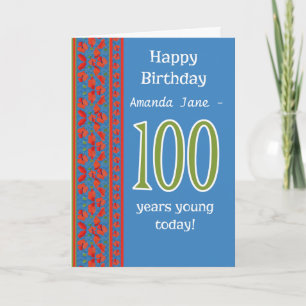 Carte d'anniversaire 100th Front Red Field