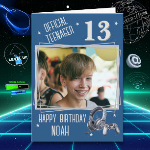 Carte d'anniversaire 13 ans pour ado officiel avec