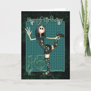 Carte d'anniversaire 16e avec Moonies H.I.P Rag Do