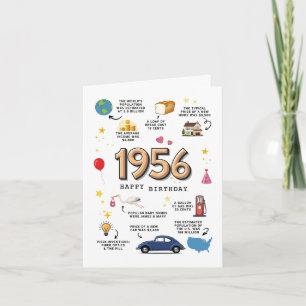 Carte d'anniversaire 1956 pour papa ou maman