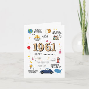 Carte d'anniversaire 1961 pour papa ou maman