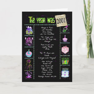 Carte d'anniversaire 2001